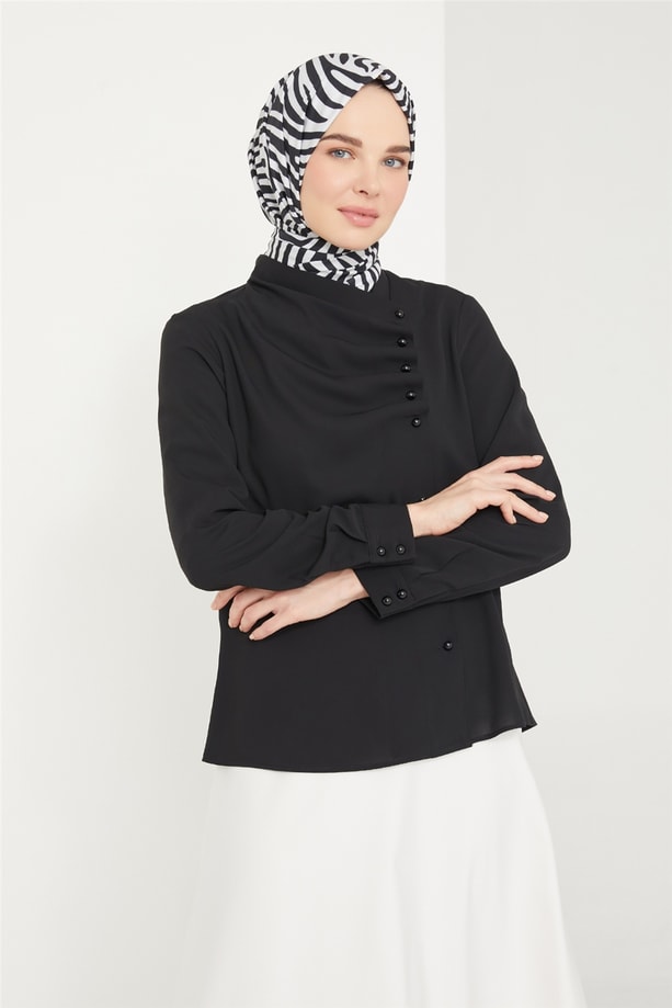 Armine Gömlek 21K3021 Siyah