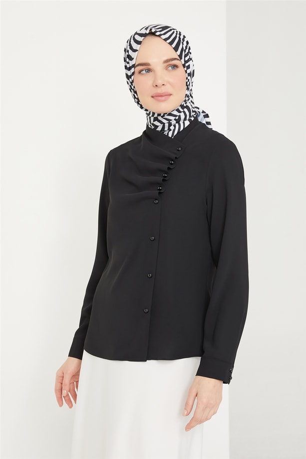 Armine Gömlek 21K3021 Siyah