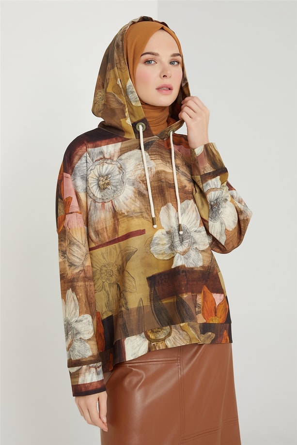 Armine Baskılı Bluz 21K3032 Yeşil
