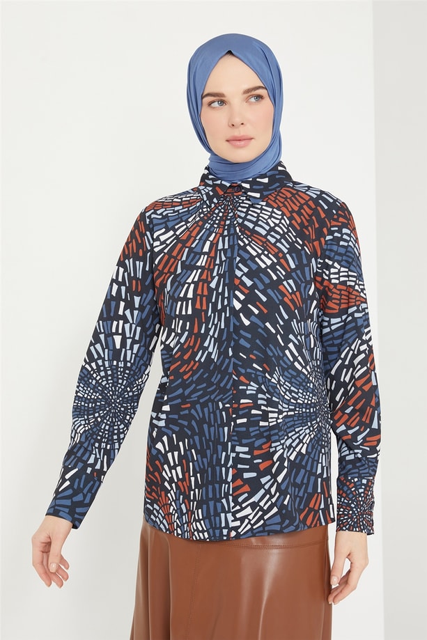 Armine Bluz 21K3034 Lacivert