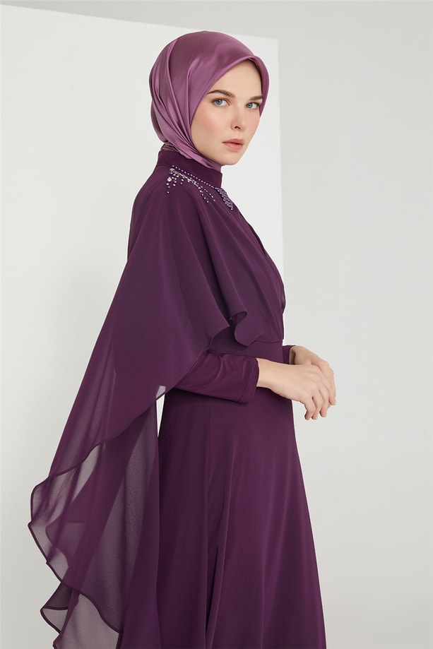 Armine Abiye Elbise 21KD3370 Mor