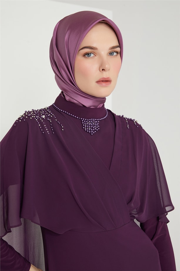 Armine Abiye Elbise 21KD3370 Mor