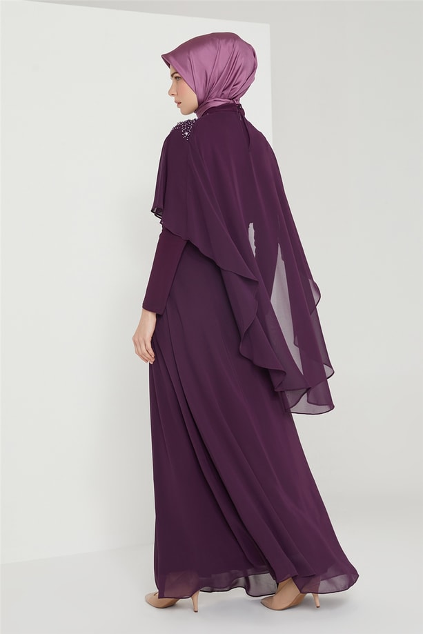 Armine Abiye Elbise 21KD3370 Mor