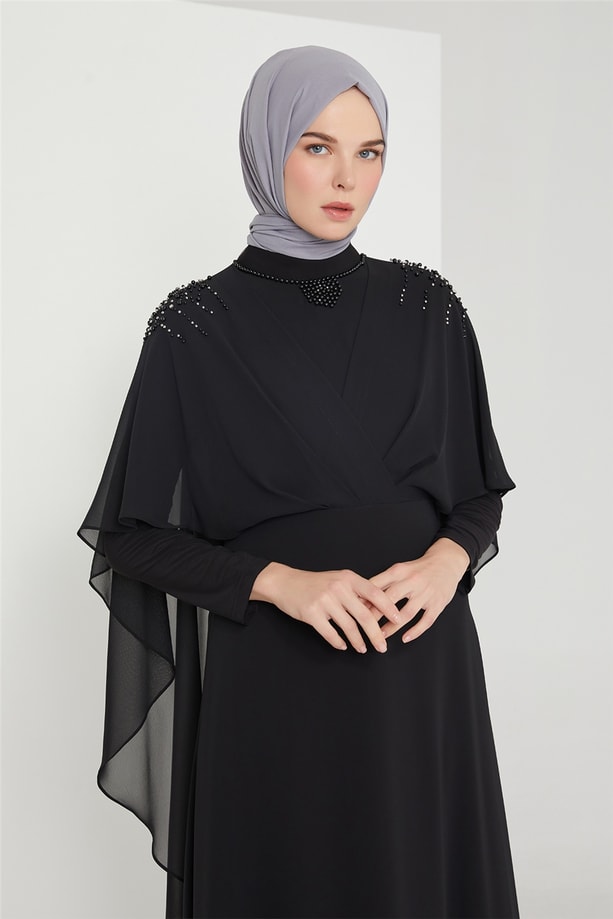 Armine Abiye Elbise 21KD3370 Siyah
