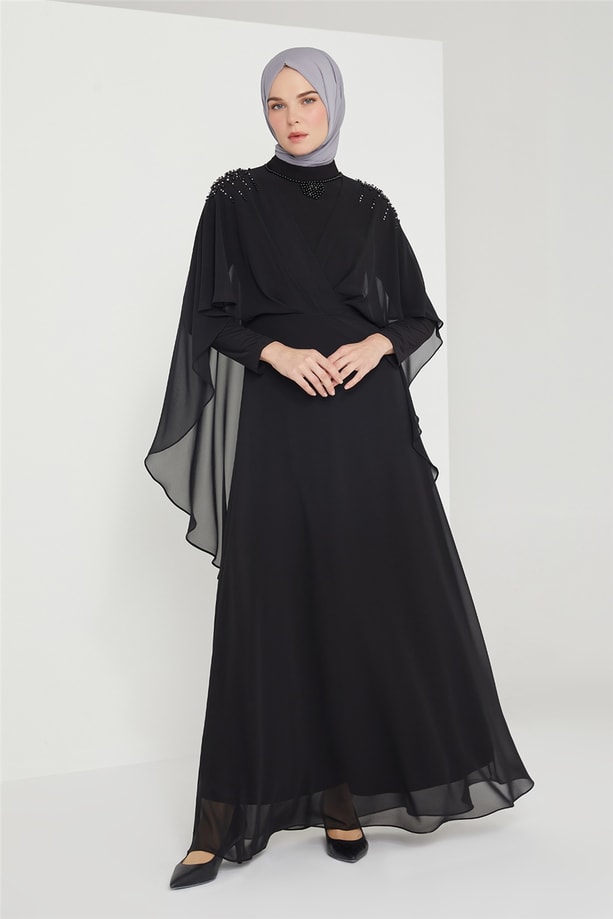 Armine Abiye Elbise 21KD3370 Siyah