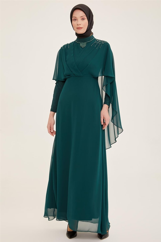 Armine Abiye Elbise 21KD3370 Zümrüt
