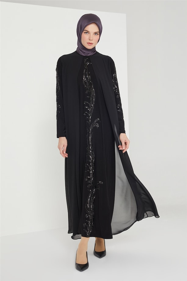 Armine Abiye Elbise 21KD3372 Siyah