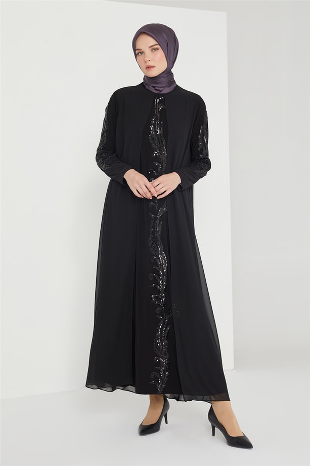 Armine Abiye Elbise 21KD3372 Siyah