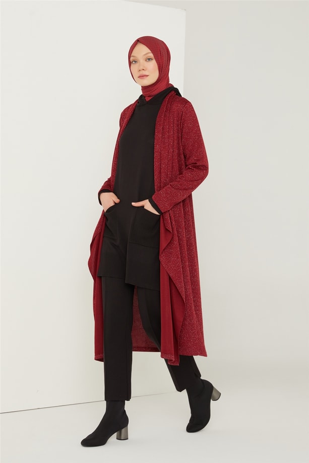 Armine Hırka 21KD4337 Bordo