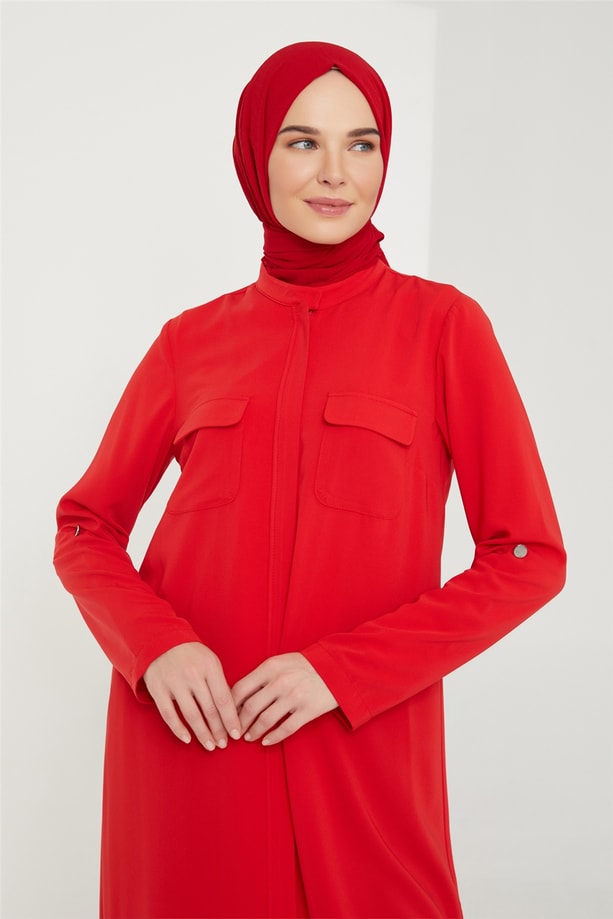Armine Cepli Spor Tunik 21K4359 Kırmızı