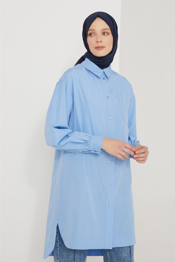 Armine Düğmeli Pamuk Tunik 21K4509 Atlas