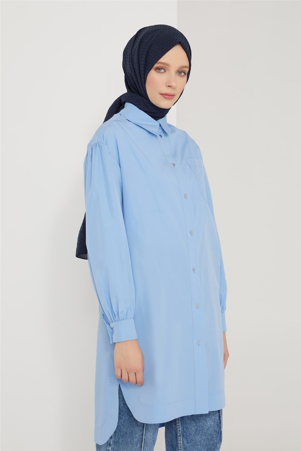 Armine Düğmeli Pamuk Tunik 21K4509 Atlas