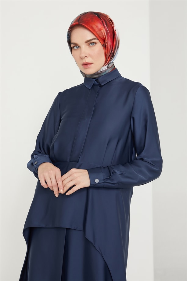 Armine Aller Detaylı Tunik 21K4521 Lacivert