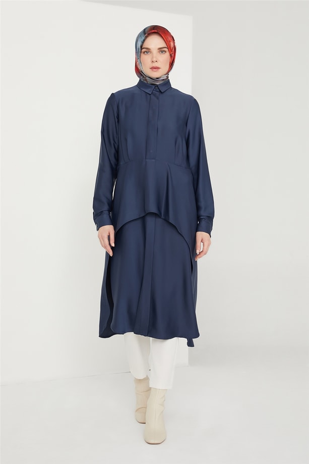 Armine Aller Detaylı Tunik 21K4521 Lacivert