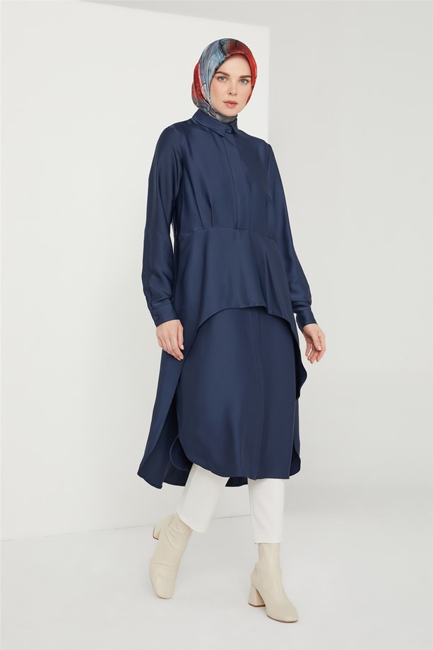 Armine Aller Detaylı Tunik 21K4521 Lacivert