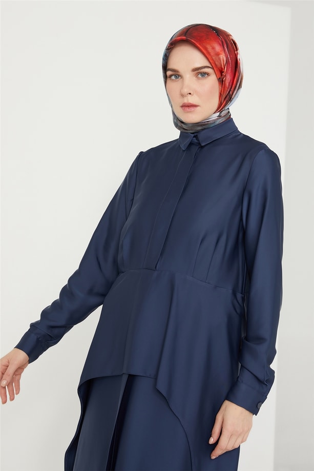 Armine Aller Detaylı Tunik 21K4521 Lacivert