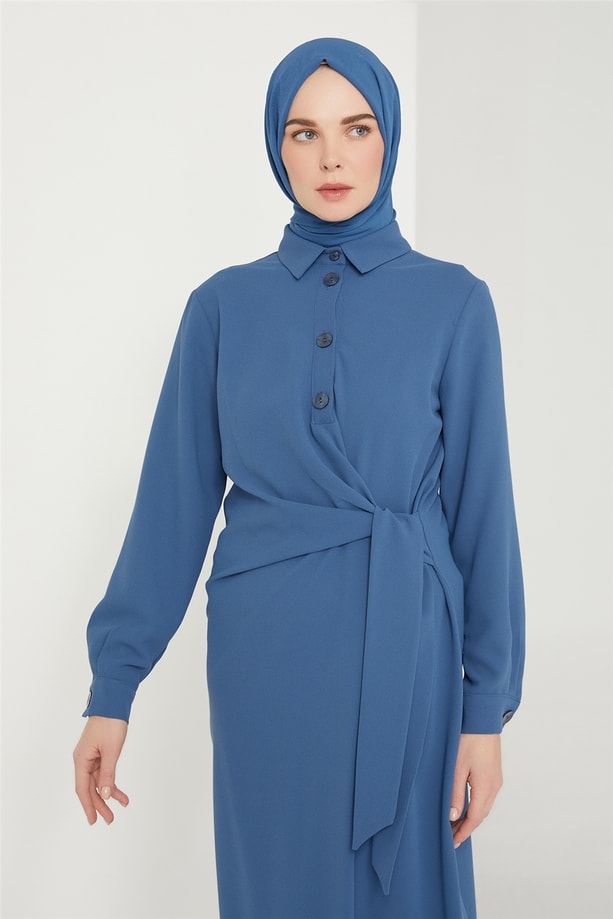Armine Bel Detaylı Tunik 21K4538 Okyanus