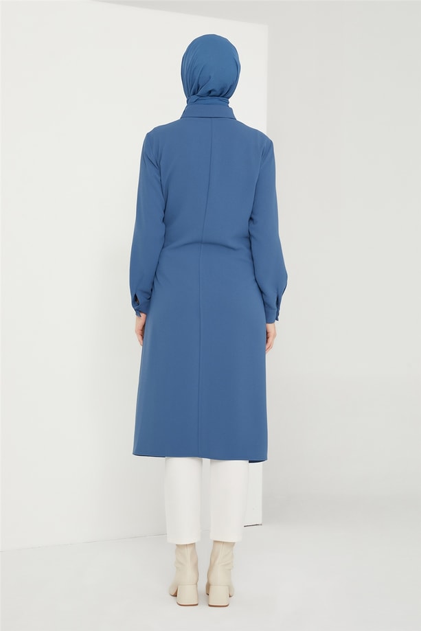 Armine Bel Detaylı Tunik 21K4538 Okyanus