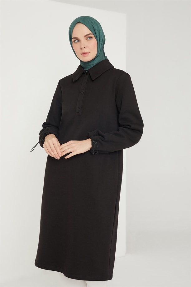 Armine Kol Ağzı Ayarlanabilir Tunik 21K4542 Siyah