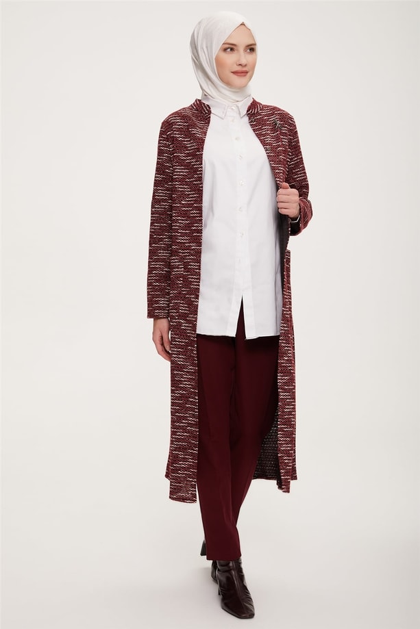 Armine Trend Hırka 21KT513-3 Bordo