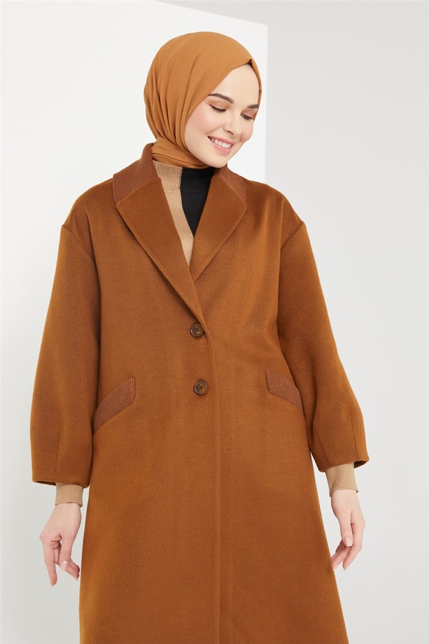 ARMİNE YAKASI RİBANALI KABAN 21K5525 Güz