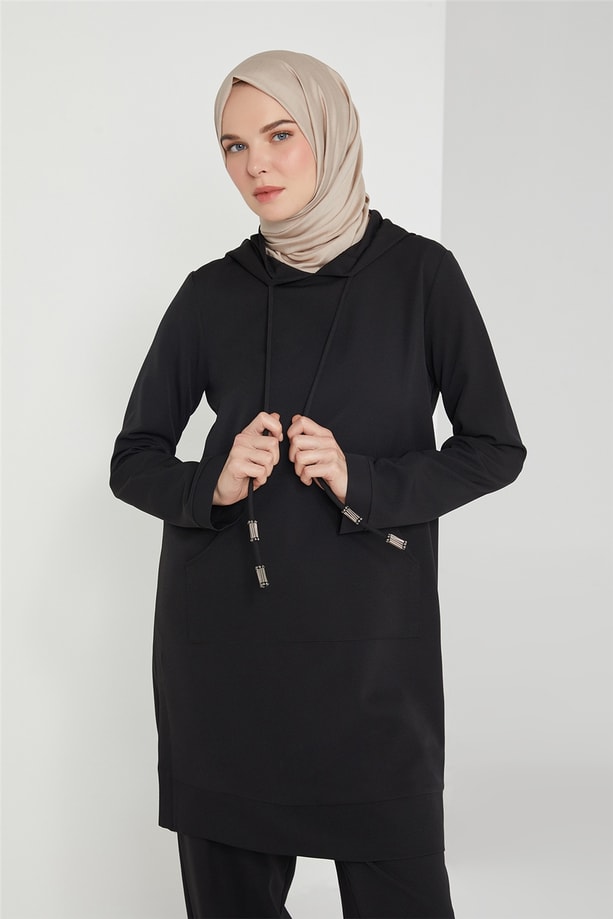 Armine Kordonlu İşleme Detaylı Takım 21K6301 Siyah