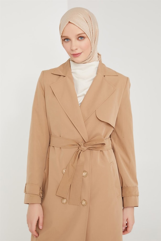 Armine Kruvaze Kap 21K7313 Camel