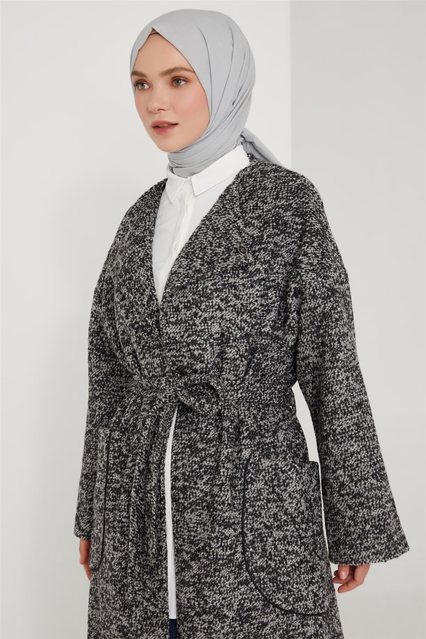 Armine Biyeli Kaban 21K7403 Gri