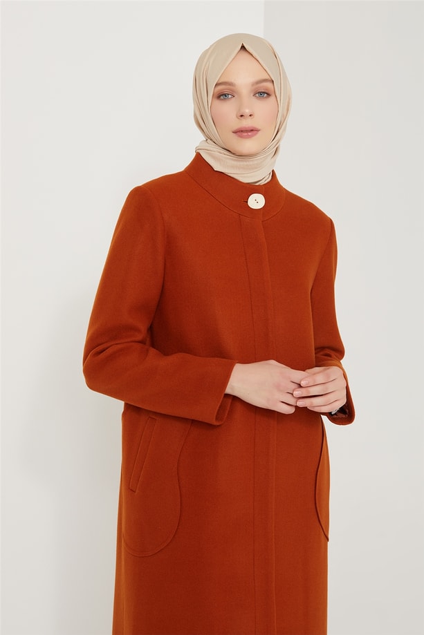 Armine Asimetrik Cepli Kaban 21K7408 Kiremit