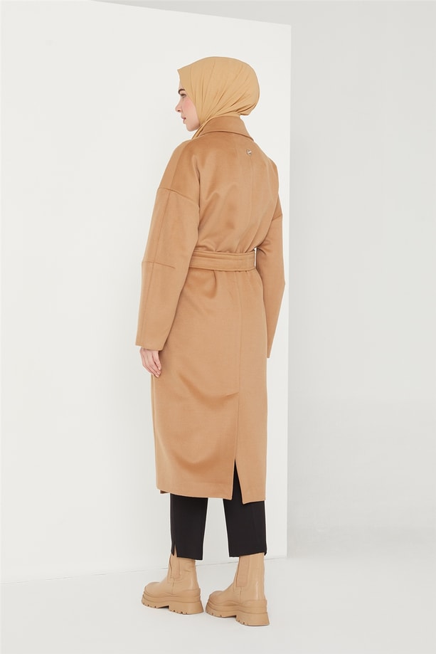 Armine Kelebek Astarlı Kaban 21K7412 Camel