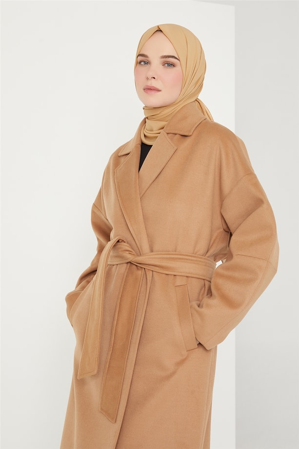 Armine Kelebek Astarlı Kaban 21K7412 Camel