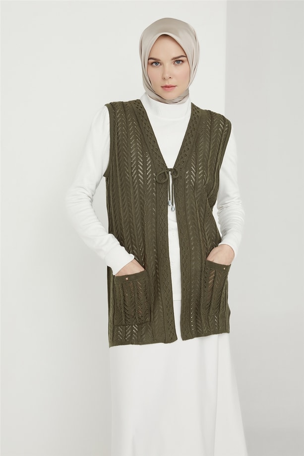 Armine Yelek 21KD9002 Haki
