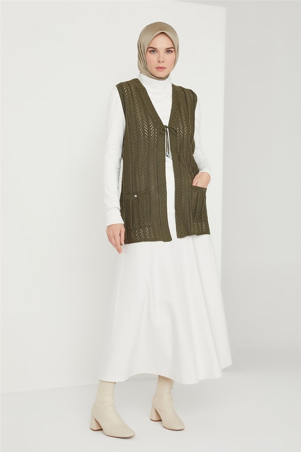 Armine Yelek 21KD9002 Haki