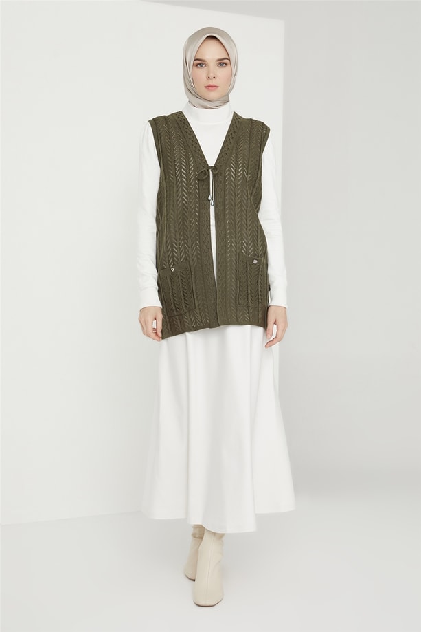 Armine Yelek 21KD9002 Haki