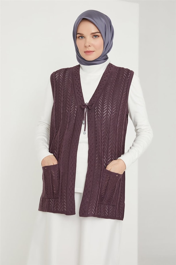Armine Yelek 21KD9002 Mürdüm