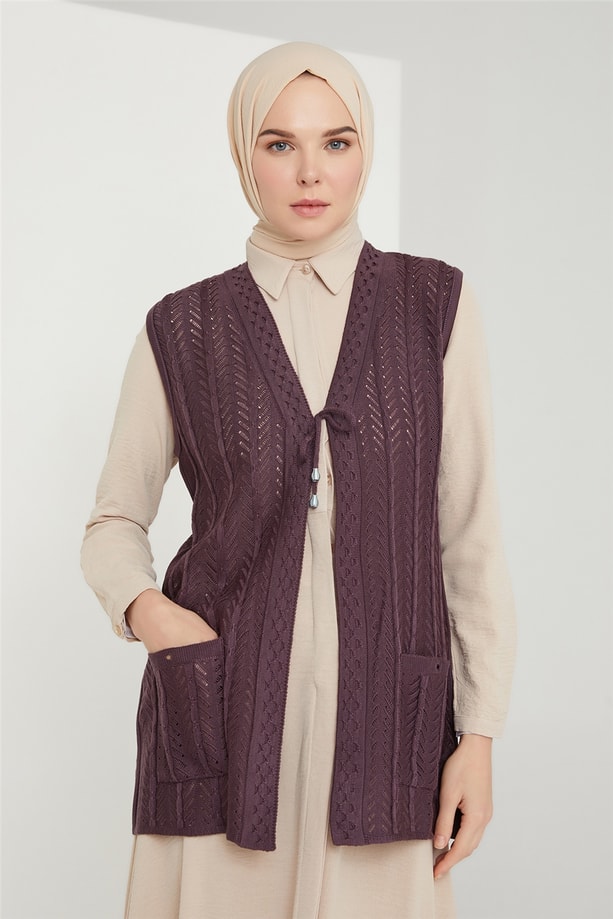 Armine Yelek 21KD9002 Mürdüm