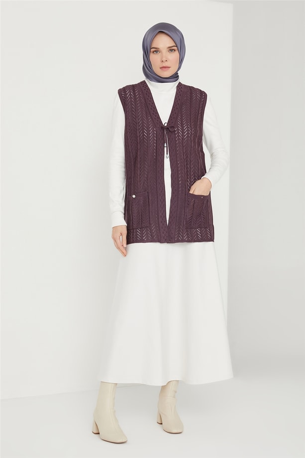 Armine Yelek 21KD9002 Mürdüm