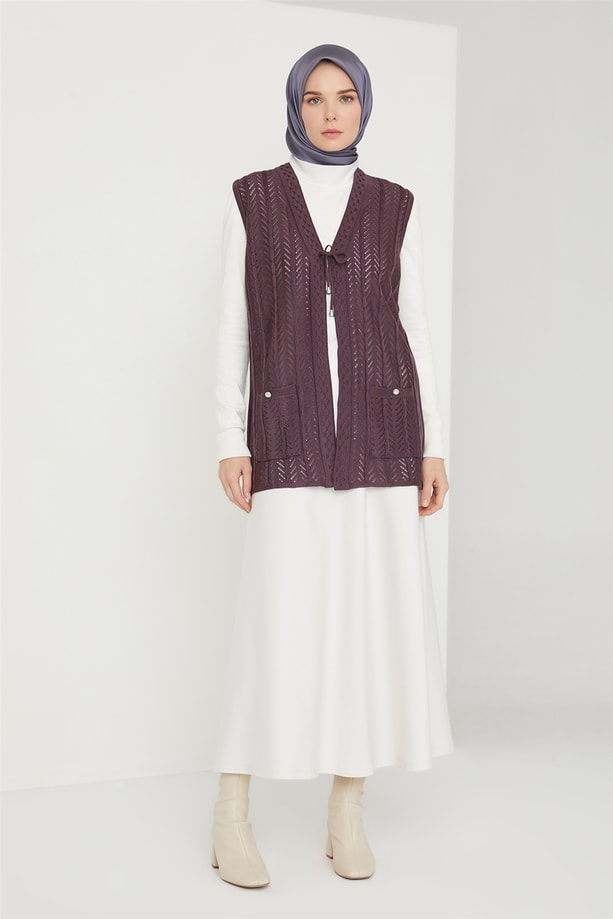 Armine Yelek 21KD9002 Mürdüm