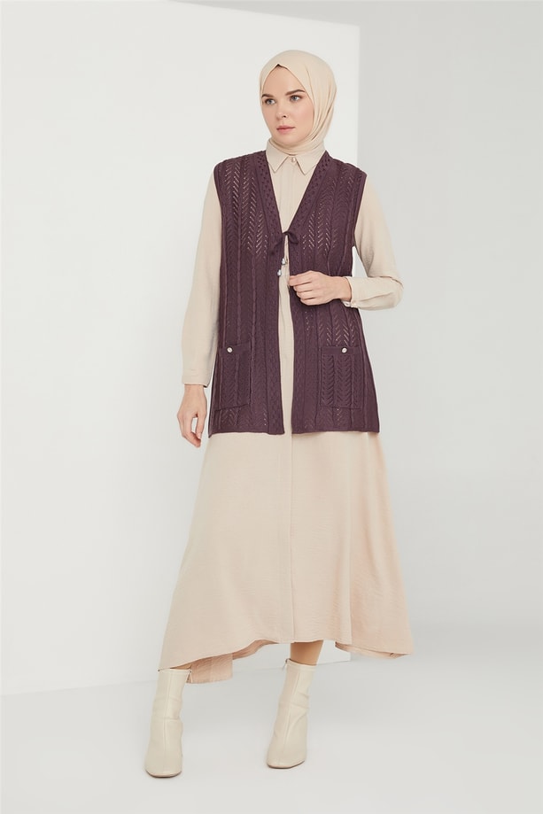 Armine Yelek 21KD9002 Mürdüm