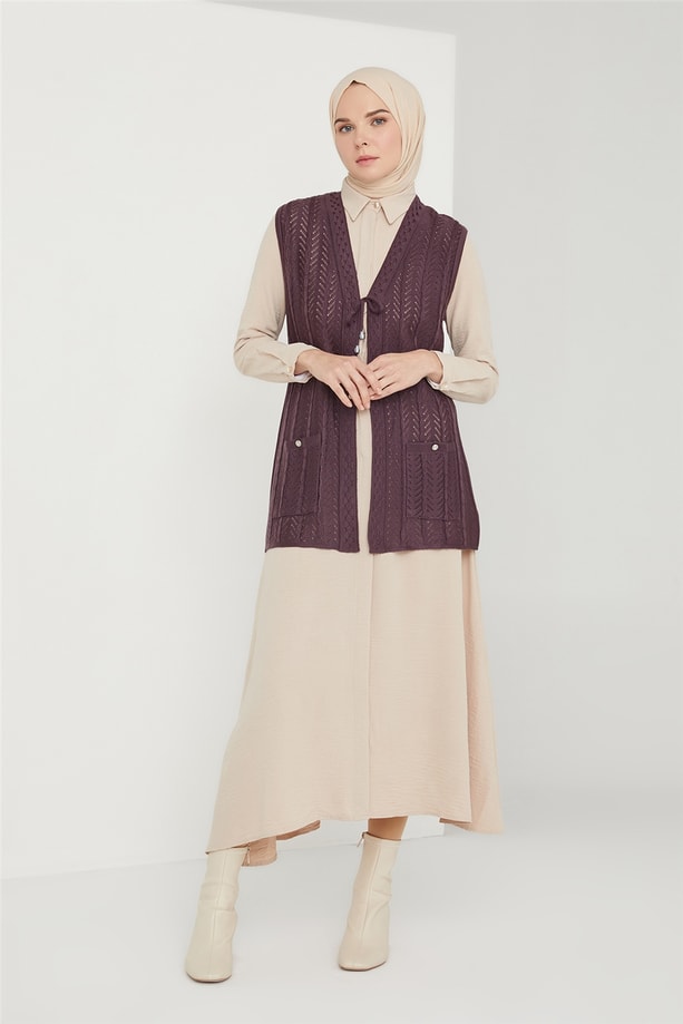 Armine Yelek 21KD9002 Mürdüm