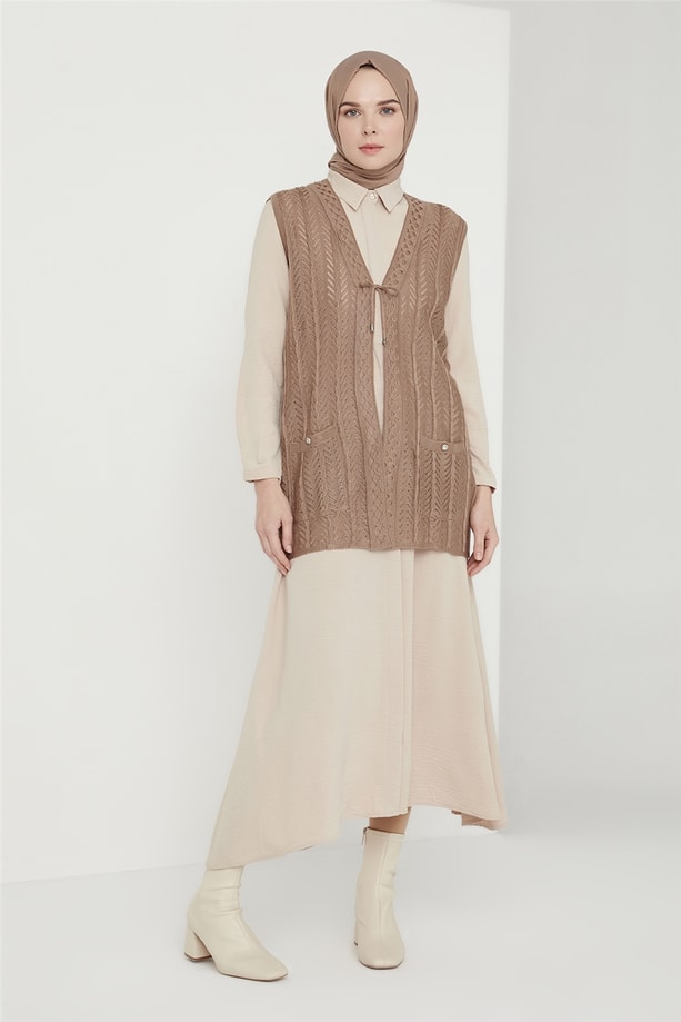 Armine Yelek 21KD9002 Vizon