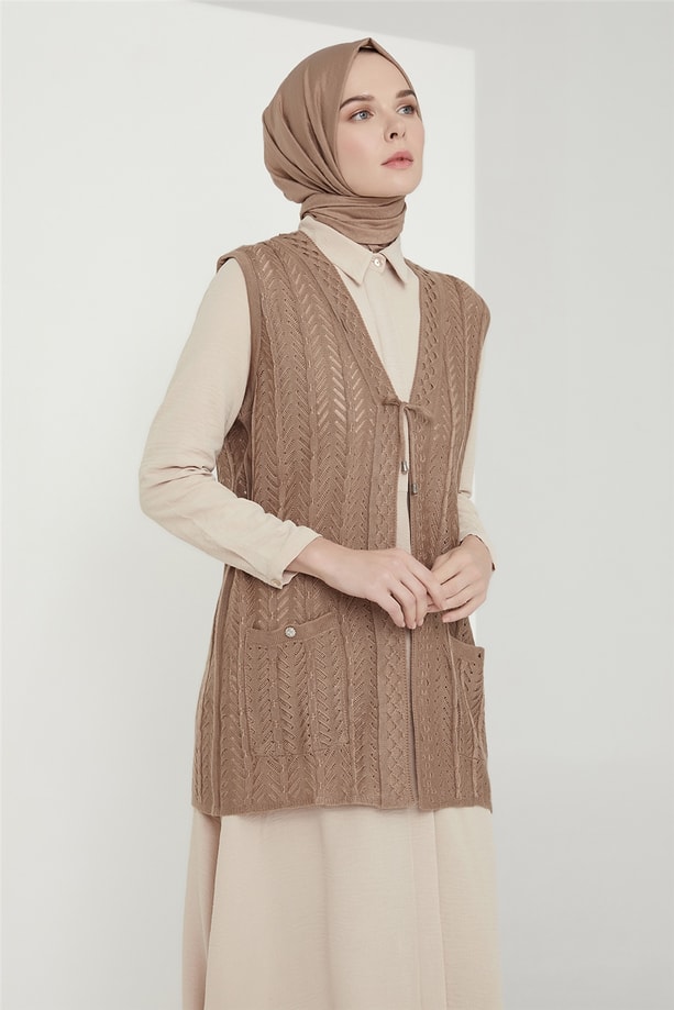 Armine Yelek 21KD9002 Vizon