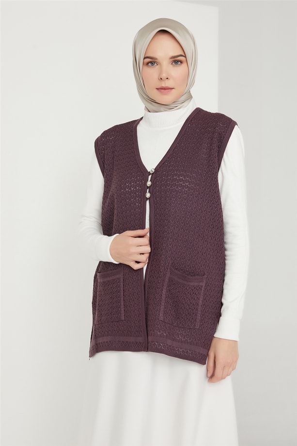Armine Yelek 21KD9003 Mürdüm