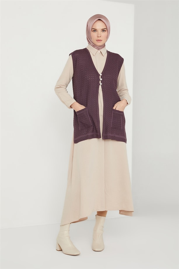 Armine Yelek 21KD9003 Mürdüm