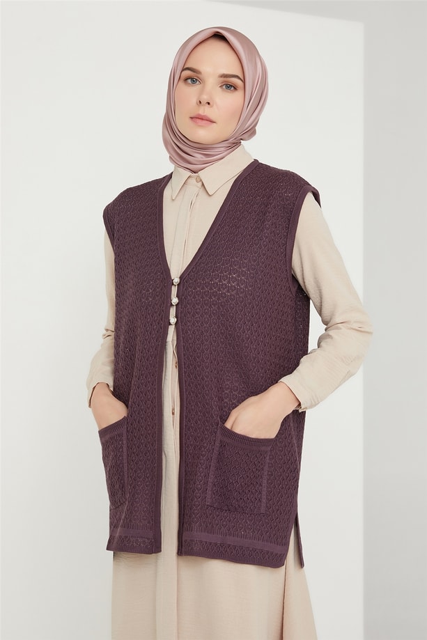 Armine Yelek 21KD9003 Mürdüm