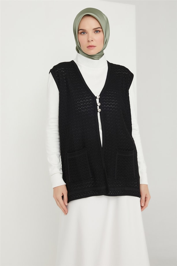 Armine Yelek 21KD9003 Siyah