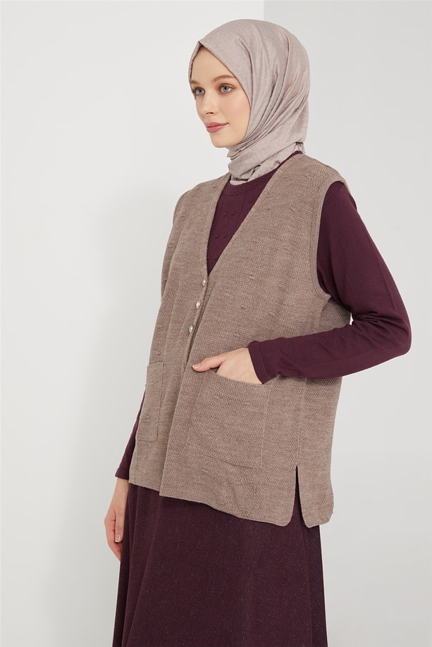 Armine Yelek 21KD9004 Vizon