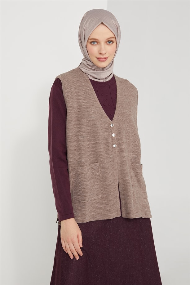 Armine Yelek 21KD9004 Vizon
