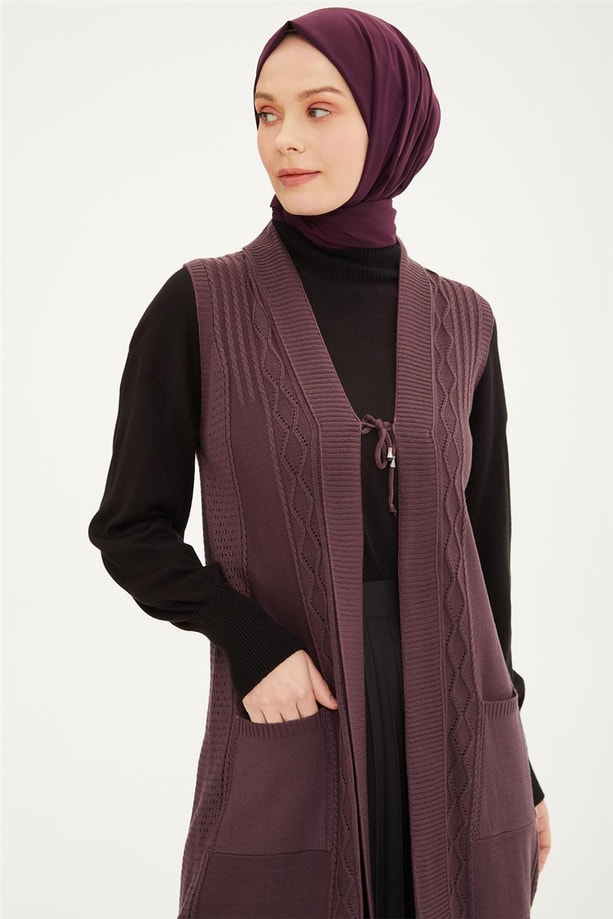 Armine Yelek 21KD9006 Mürdüm