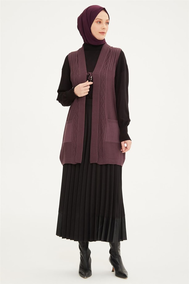 Armine Yelek 21KD9006 Mürdüm